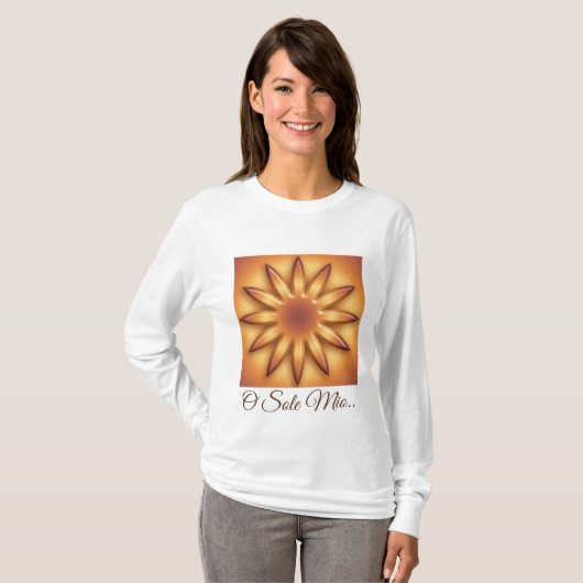 T-shirt Sun ethnique. Millions d'unique. Texture (Devant entier)