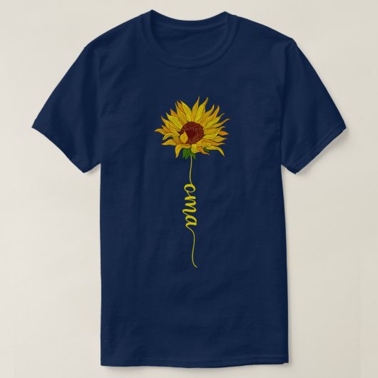 T-shirt Sun Flower mignonne Oma Sorority Christmas Tee (Design devant)