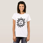 T-shirt Sun Motif à main (Devant entier)
