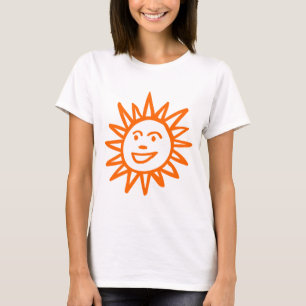 T-shirt Sun Motif - Orange