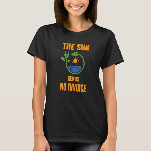 T-shirt Sun No Facture Solaire Système Solaire Alimentatio (Devant)