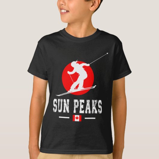 T-shirt Sun Peaks Canada Station de ski Rocky Mountains Ca (Devant)