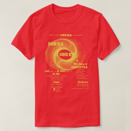 T-shirt Sun Ra Forum Jazz Vintage (Design devant)