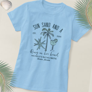 T-shirt Sun Sand Bing Sur Sa Main Bach Party Bridesmaid
