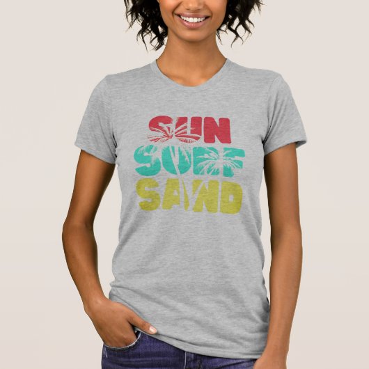 T-shirt Sun Surf Sand - Chemise femme (Devant)