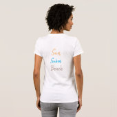 T-shirt Sun Swim Beach Minimal (Dos entier)