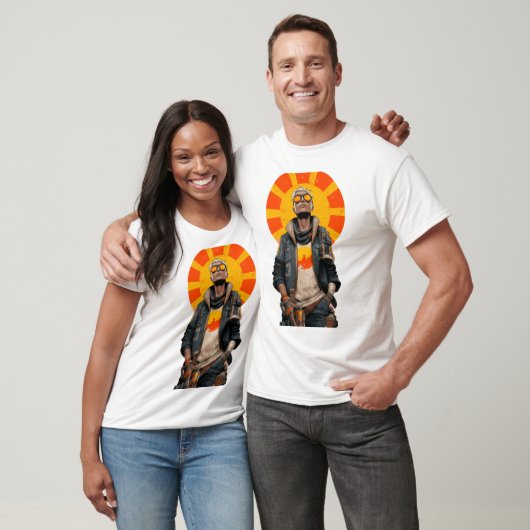 T-shirt Sunburst Scout – Post-Apocalyptic Hero Portrait (Unisexe)