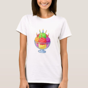 T-shirt Sundae de glace d'anniversaire