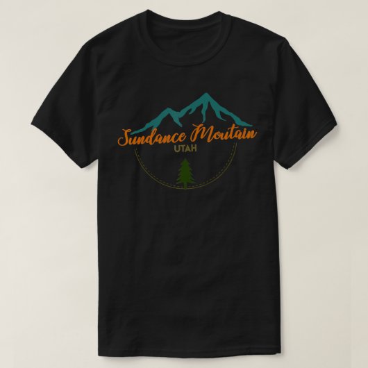 T-shirt Sundance Mountain Utah Adventure Ski Snowboard (Design devant)