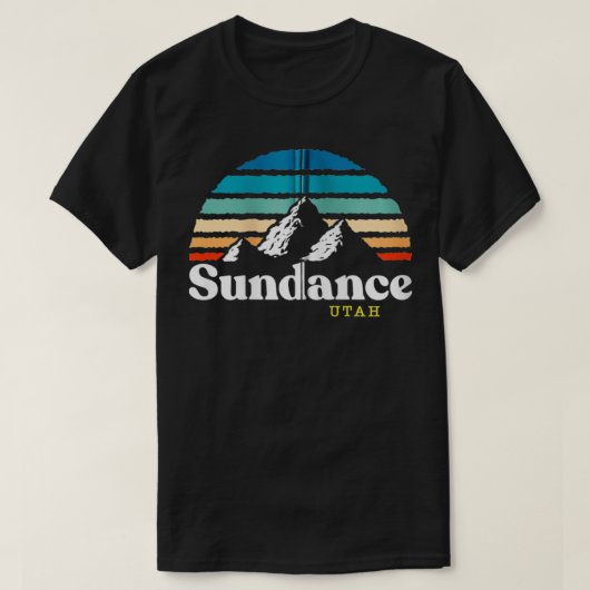 T-shirt Sundance, Utah USA Ski Resort 1980s Retro Zip (Design devant)