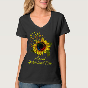 T-shirt Sunflower Accepter Comprendre la Sensibilisation s