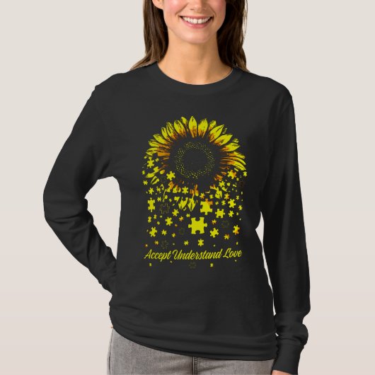 T-shirt Sunflower Accepter Comprendre la Sensibilisation s (Devant)