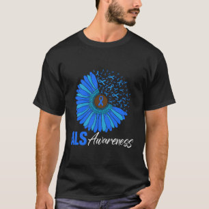 T-shirt Sunflower Als Sensibilisation Ribbon Supporter Gue
