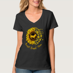 T-shirt Sunflower Basset Hound Maman Amoureux des chiens F
