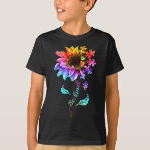 T-shirt Sunflower Be Kind Puzzle Piece Sensibilisation sur