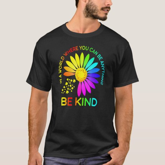 T-shirt Sunflower Be Kind Puzzle Support Sensibilisation s (Devant)
