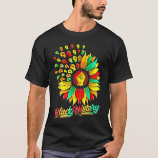 T-shirt Sunflower Black History Mois African Pride Black