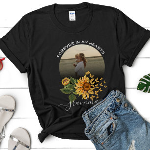 T-shirt Sunflower Butfly Memorial Watercolor Family
