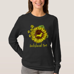 T-shirt Sunflower Dachshund Maman Chien Maman Cool Présent