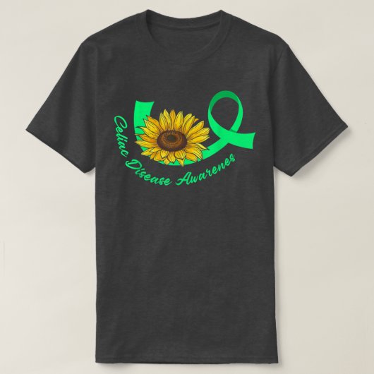 T-shirt Sunflower Green Ruban Sensibilisation à la maladie (Design devant)