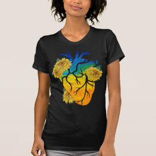 T-shirt Sunflower Heart Ukraine Pavillon ukrainien avec