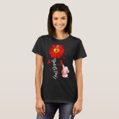 T-shirt Sunflower Heart Warrior Red Elephant Heart Disease (Devant entier)