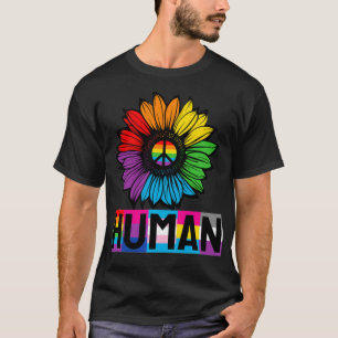 T-shirt Sunflower HUMAN LGBT Gay pride Mois LGBTQ