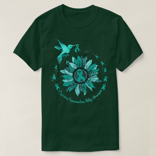T-shirt Sunflower Hummingbird Ruban Supranucal progressif (Design devant)