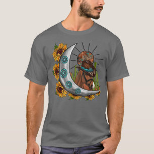 T-shirt Sunflower Leopard Cowboy Casquette Horse Boho Moon