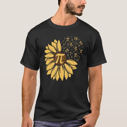T-shirt Sunflower Math Nerd Shirt Pi Symbol T shirt Pi Day (Devant)