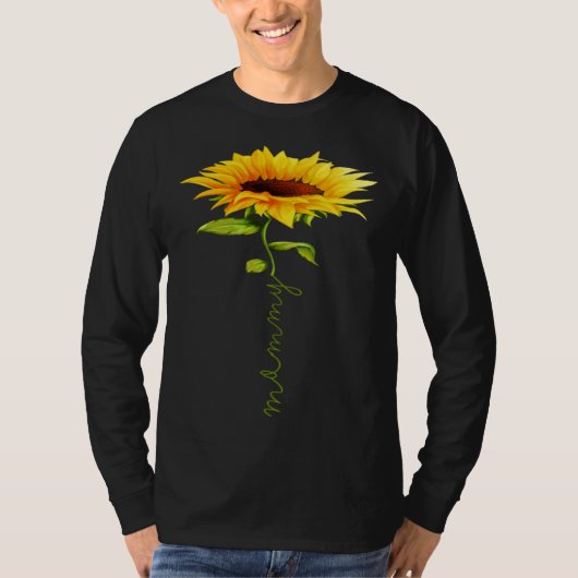 T-shirt Sunflower Mommy Mother's Day Floral Funny Matching (Devant)
