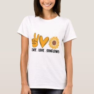 T-shirt Sunflower Peace Love