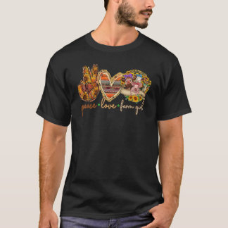 T-shirt Sunflower Peace Love Farm Western World Farm Anima