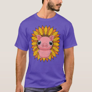 T-shirt Sunflower Piglet Farmer Animal Lover Farm Animal P