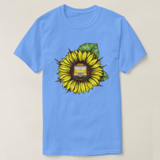 T-shirt Sunflower School - Idée de bus Cadeau pour les con (Design devant)