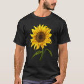 T-shirt Sunflower Sunshine Aquarelle Fleur belle flûte (Devant)