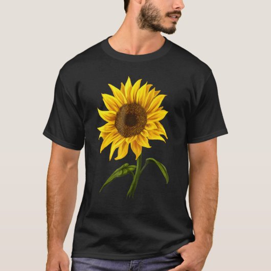 T-shirt Sunflower Sunshine Aquarelle Fleur belle flûte (Devant)
