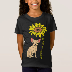 T-Shirt Sunflower Sunshine Chihuahua Chiwawa Chig Girls Wo