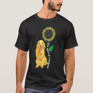 T-shirt Sunflower Sunshine Golden Retriever Animaux de com