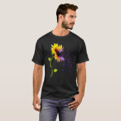 T-shirt Sunflower With Purple Ribbon Epilepsy Awareness Da (Devant entier)
