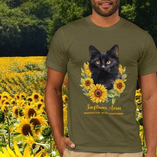 T-shirt Sunflowers Black Cat Nom de la ferme
