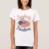 T-shirt Sunhats et liberté patriotique (Devant)