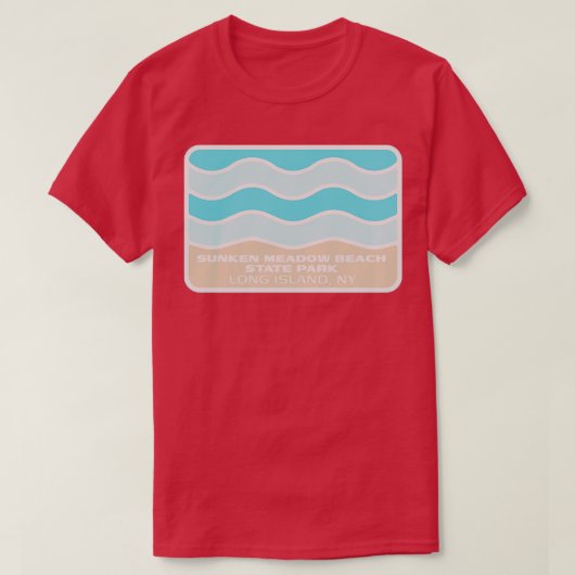 T-shirt Sunken Meadow Beach State Park Long Island Crashin (Design devant)