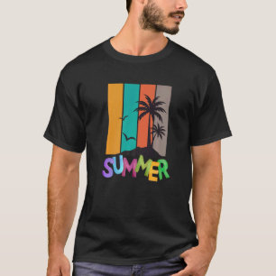 T-shirt Sunny Beach Vacation Glace Crème Popsicle Bonjour