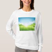 T-shirt Sunny Green Field Landscape (Devant)