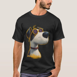 T-shirt Sunny Pup — Retro Dog with Yellow Sunglasses 