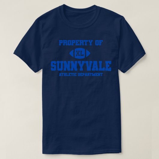 T-shirt Sunnyvale Athletic Dept Bleu RxTp (Design devant)
