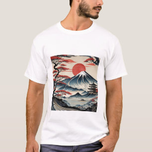 T-shirt Sunrise Serenity : Embrassez l'art japonais