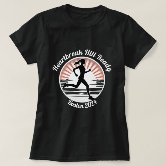 T-shirt Sunrise Stride, Marathon de Boston (Design devant)