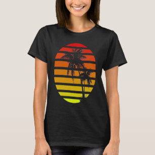 T-shirt Sunrise Summer Palm Feeling Beach Design